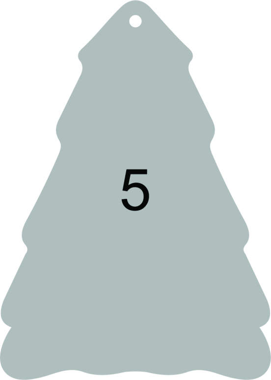 Jelkica u obliku bora 65x100mm