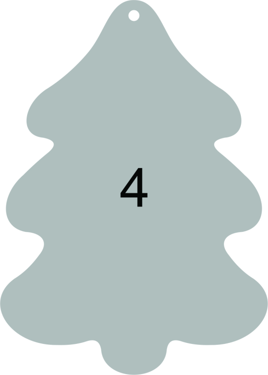 Jelkica u obliku bora 65x100mm